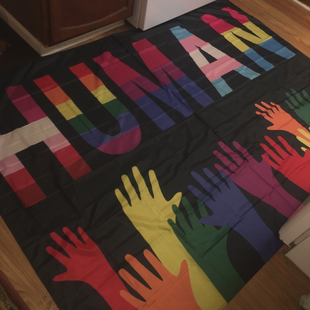 Equality Garden Flag Banner Human Hands Peace Love Sign 60"x80" X-Large - Picture 2 of 9